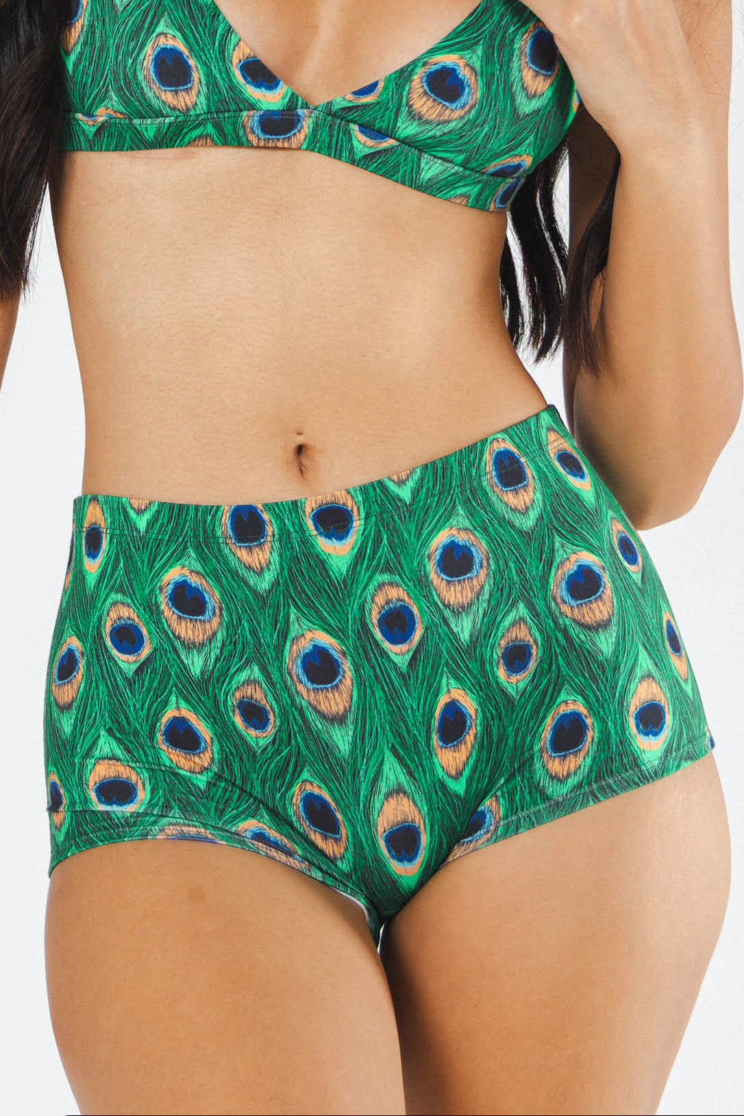 The Fancy Feather | Peacock Modal Boyshort Underwear - Shinesty