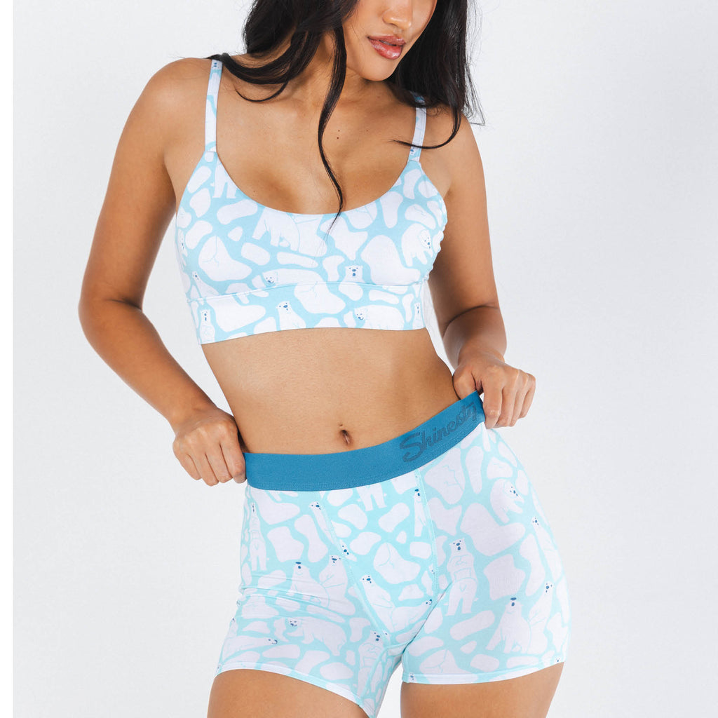 The Polar Polka | Polar Bear Scene Women’s Boxers - Shinesty