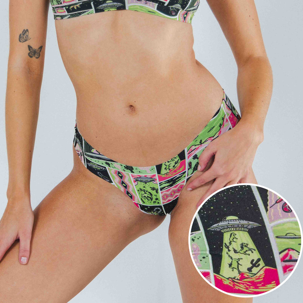 The Area 51 | Retro-Futuristic Alien Seamless Thong - Shinesty