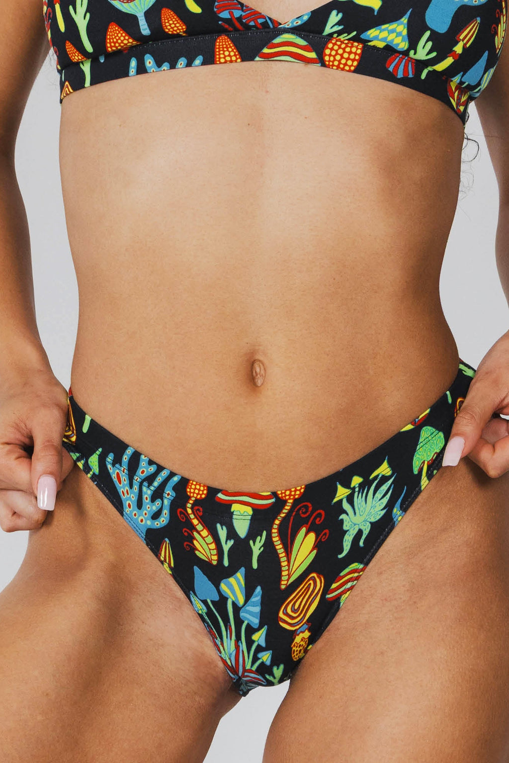 The Super Shroom | Neon Mushrooms Modal Bikini Underwear - Shinesty