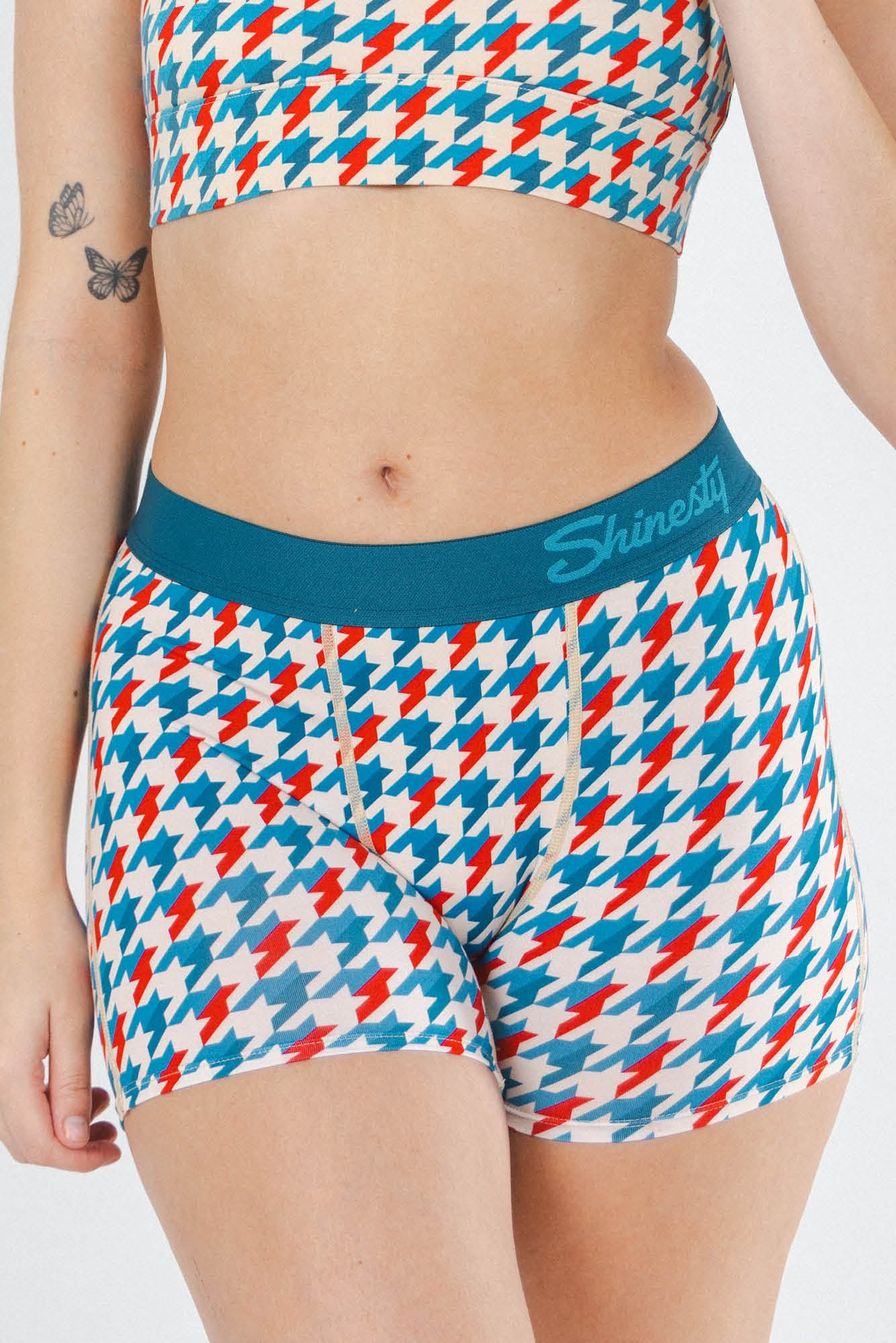 The Swanky | Retro Houndstooth Women’s Boxers - Shinesty