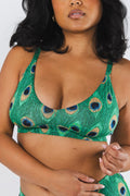 The Fancy Feather | Peacock Boob Hammock™ Plunge Bralette - Shinesty