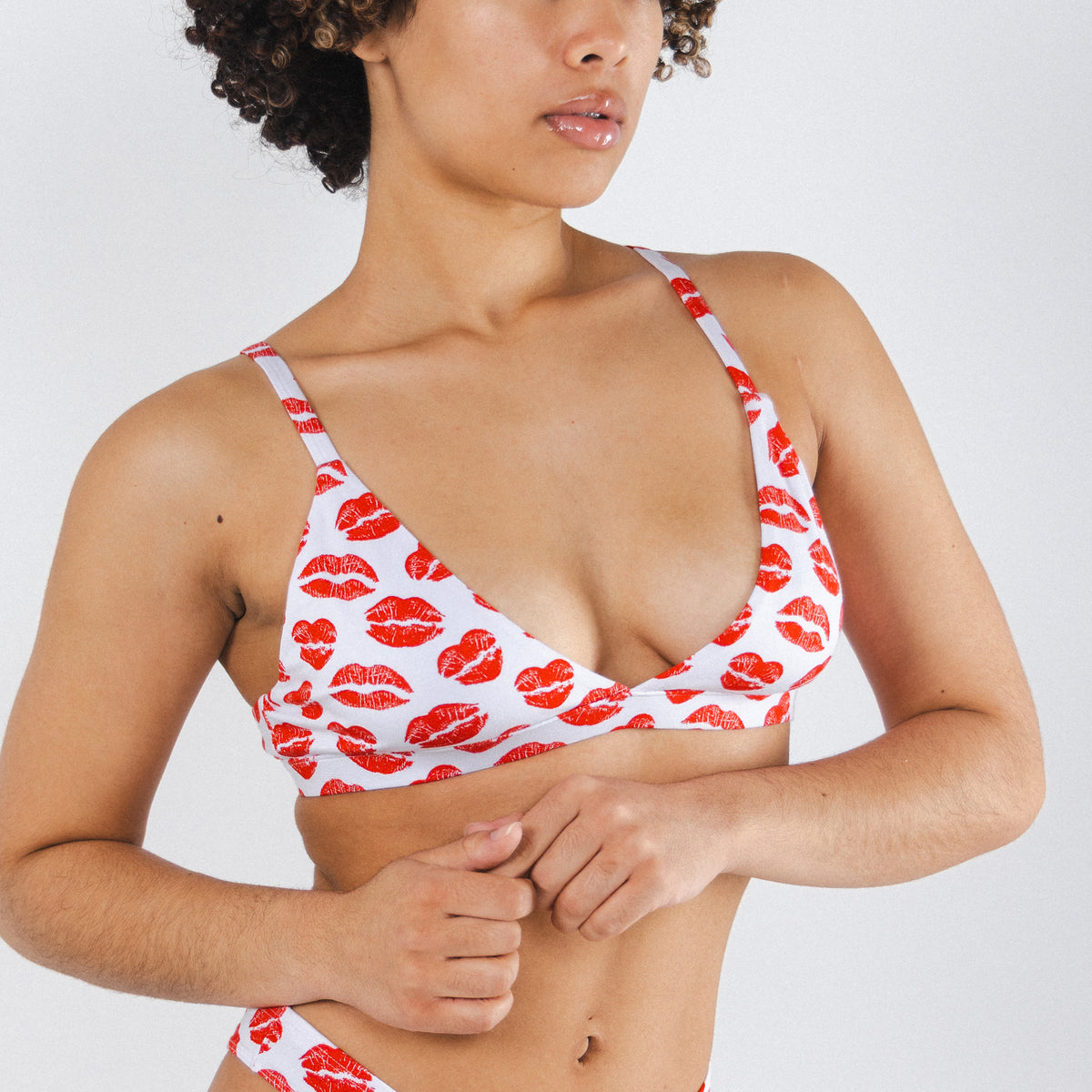 The Pucker Up | Lipstick Kiss Boob Hammock™ Triangle Bralette - Shinesty