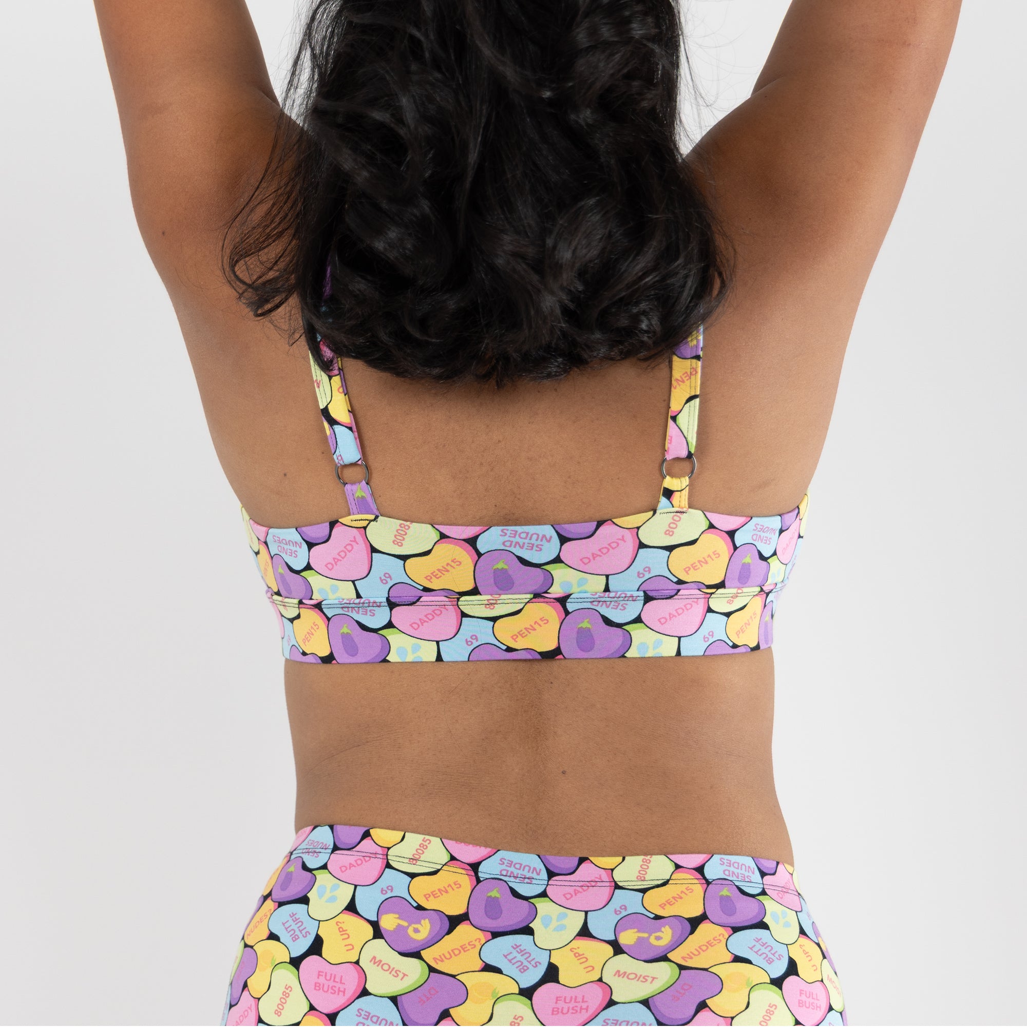 The Candy Crush | Candy Hearts Boob Hammock™ Plunge Bralette - Shinesty