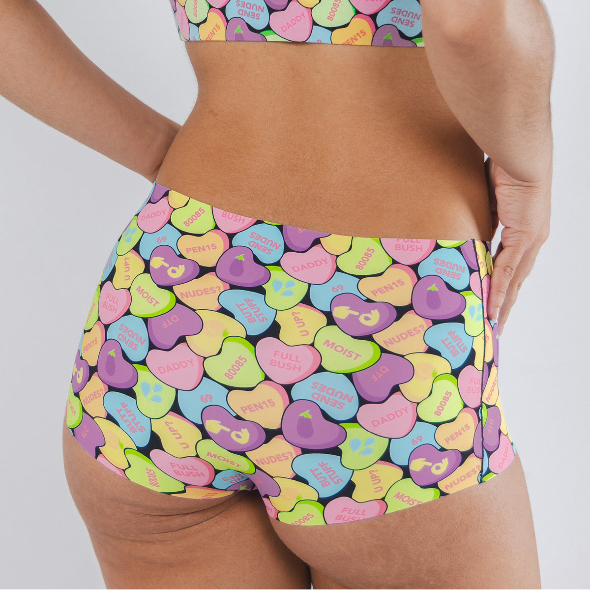 The Candy Crush | Candy Hearts Women’s Seamless Boyshort - Shinesty