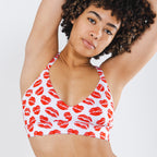 The Pucker Up | Lipstick Kiss Boob Hammock™ Plunge Bralette - Shinesty