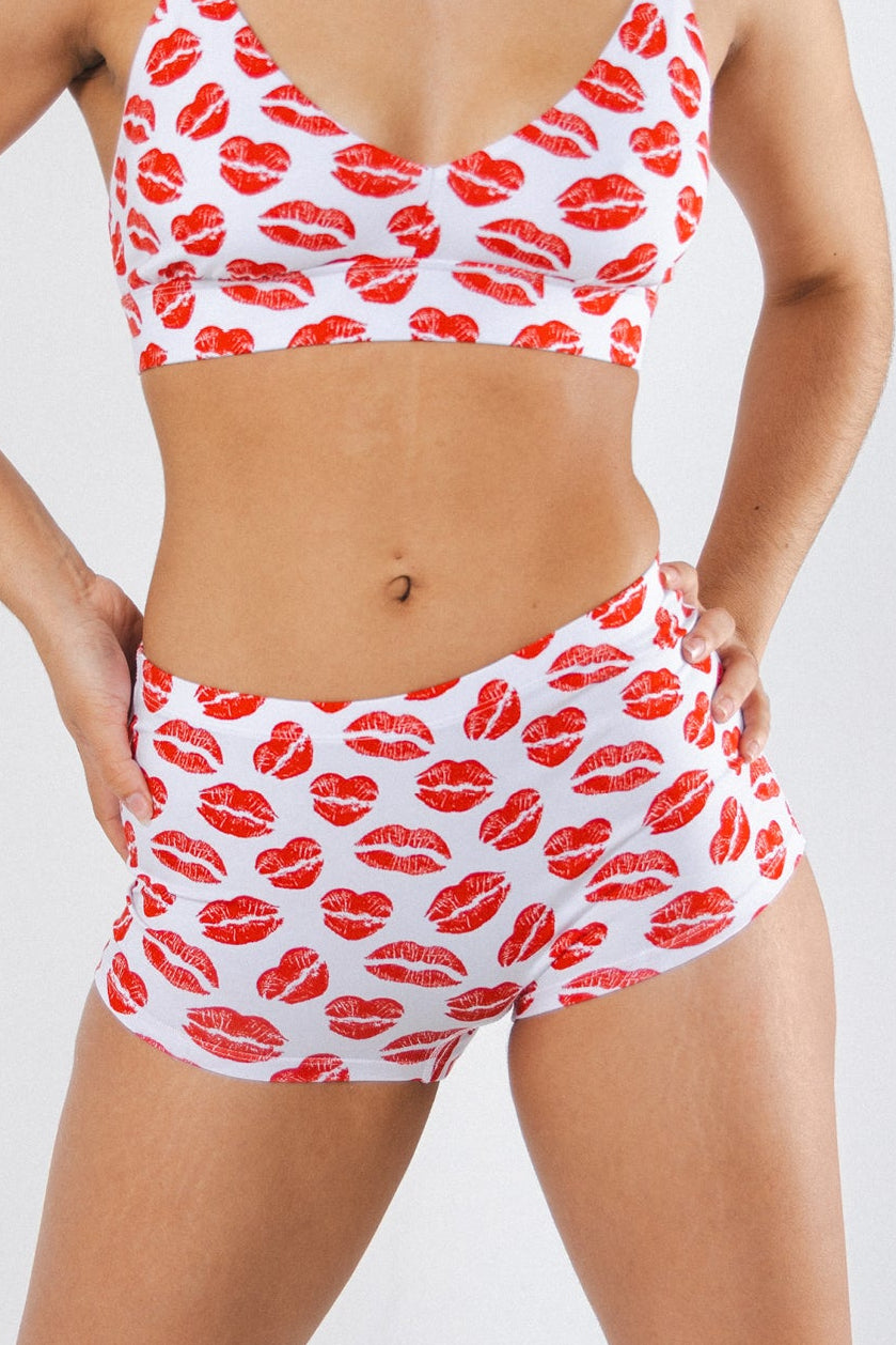 The Pucker Up | Lipstick Kiss Modal Boyshort Underwear - Shinesty