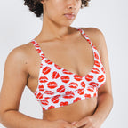 The Pucker Up | Lipstick Kiss Boob Hammock™ Plunge Bralette - Shinesty