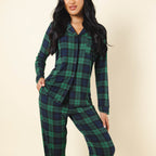 The Black Watch | Tartan Plaid SleepDeep™ Women’s Long Sleeve Pajama Set - Shinesty