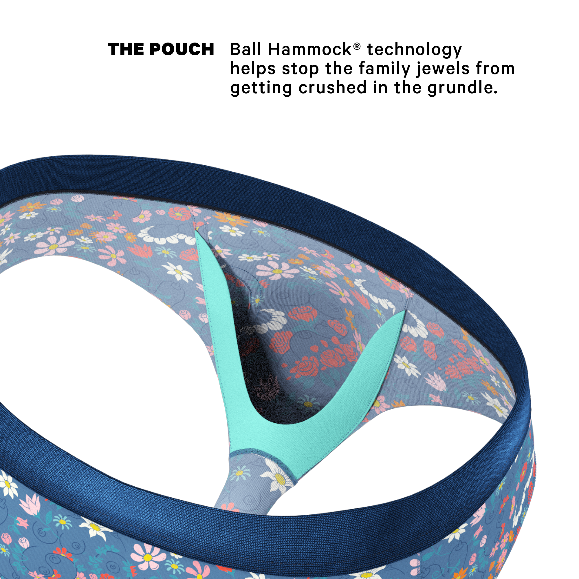 The Gardening Nips | Busty Floral Ball Hammock® Pouch Underwear Briefs - Shinesty