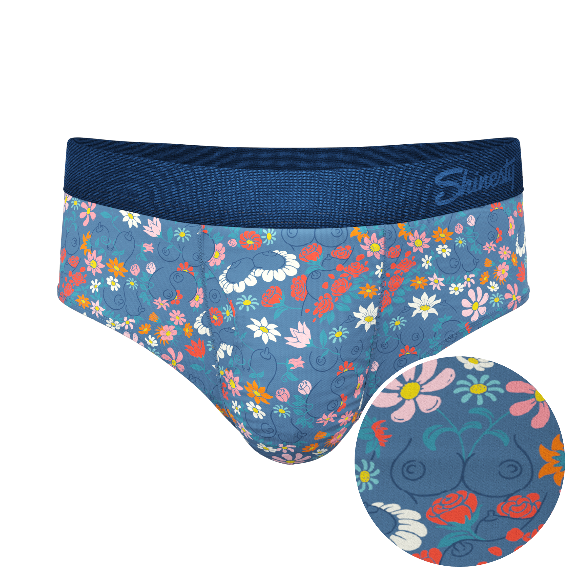 The Gardening Nips | Busty Floral Ball Hammock® Pouch Underwear Briefs - Shinesty