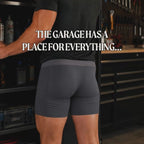 The Slate Expectations | Grey Tonal Ball Hammock® Pouch Underwear With Fly - Shinesty