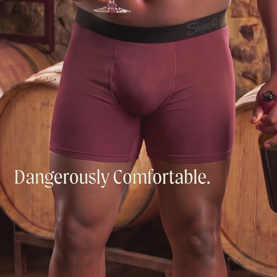 The Sommelier | Burgundy Ball Hammock® Pouch Underwear With Fly - Shinesty