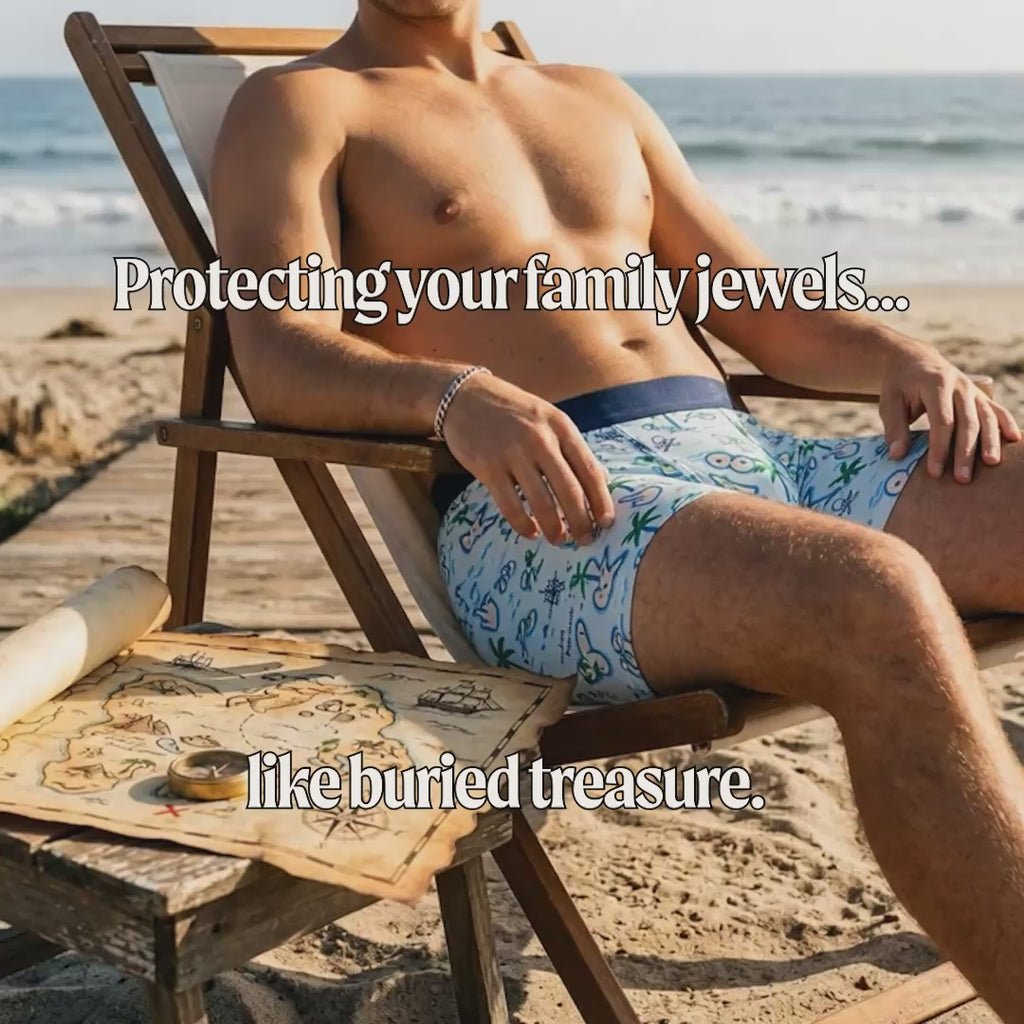 The Pirate's Booty | Naughty Map Ball Hammock® Pouch Underwear - Shinesty