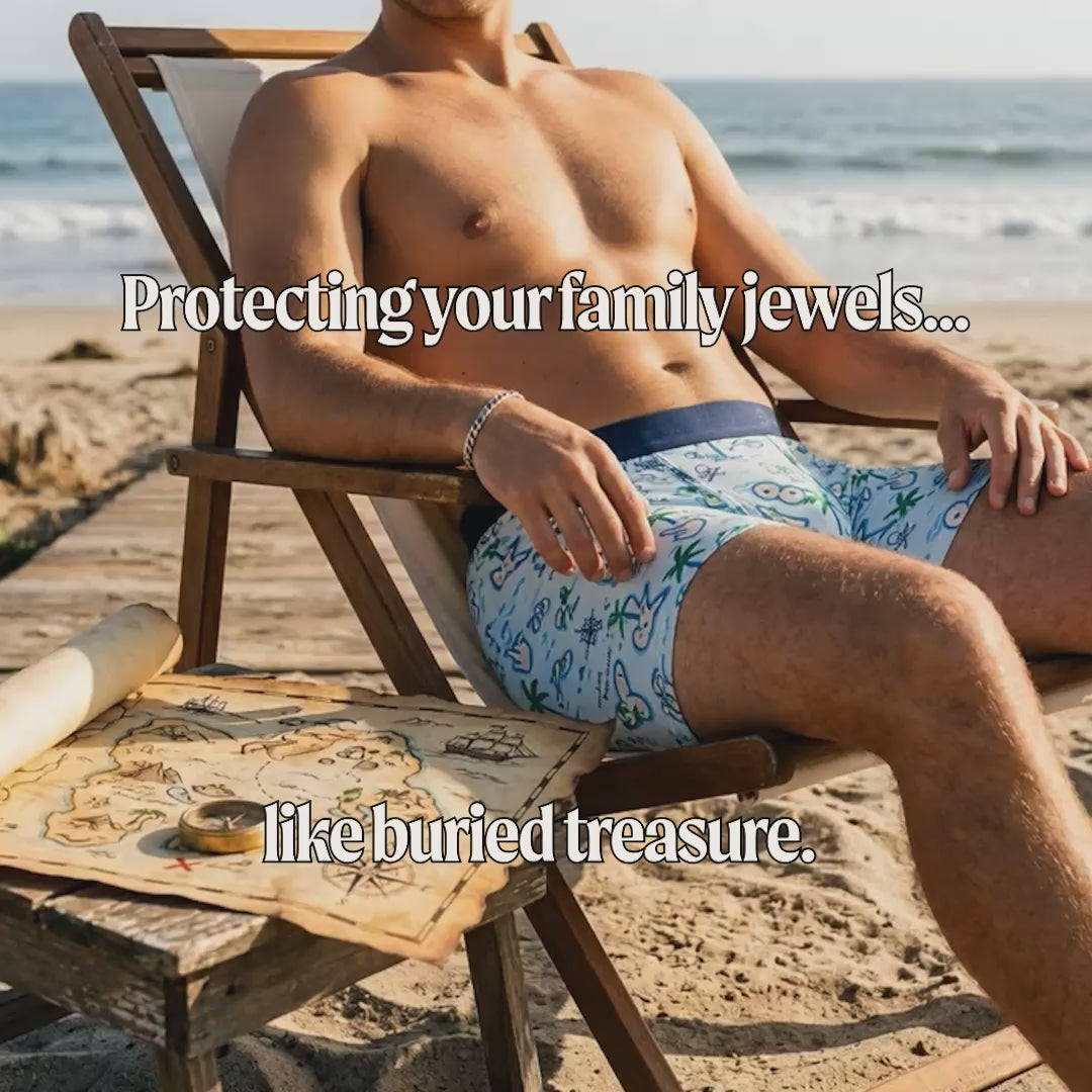 The Pirate's Booty | Naughty Map Ball Hammock® Pouch Underwear - Shinesty