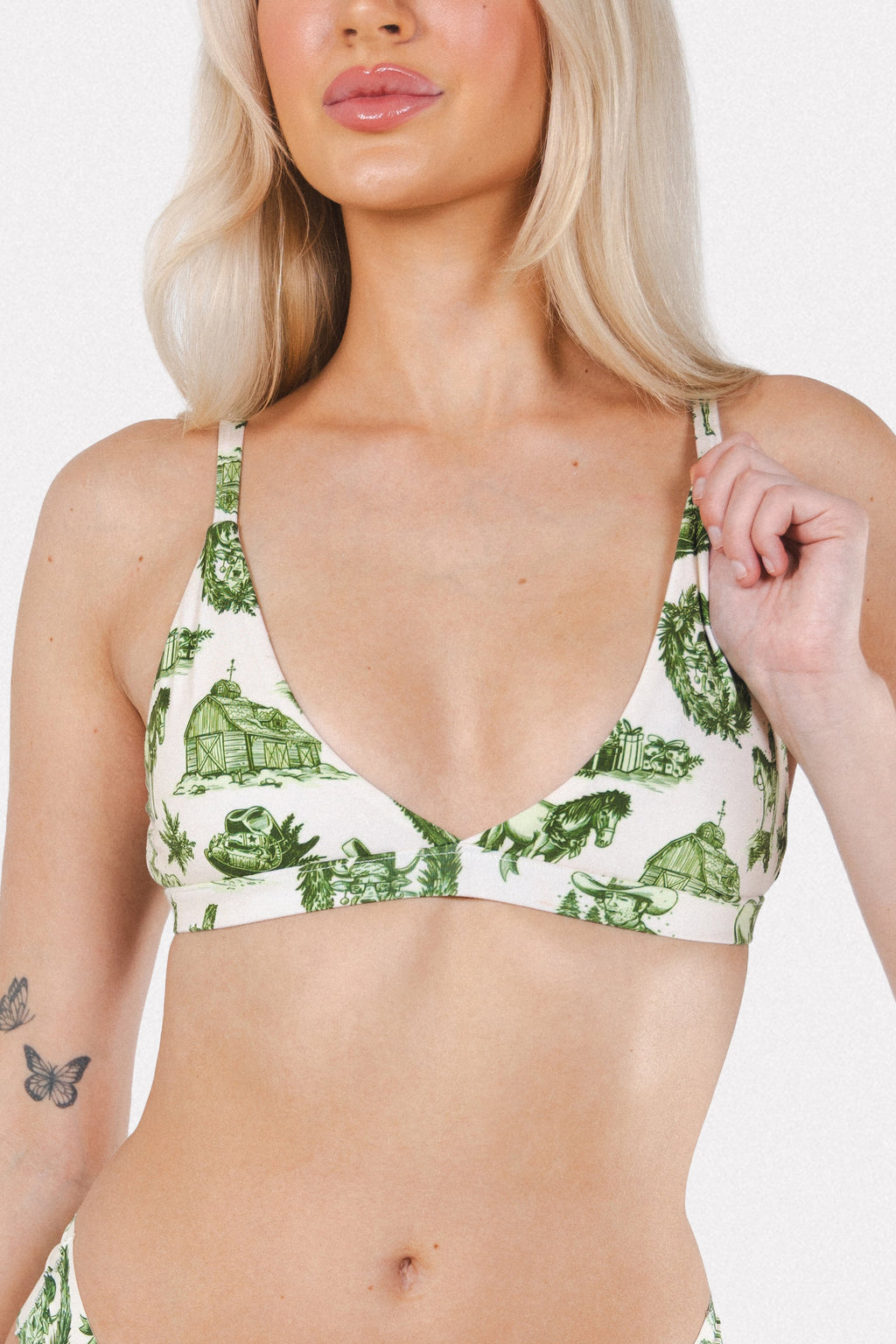 The Western Wonderland | Western Toile Boob Hammock™ Triangle Bralette - Shinesty