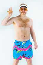 The Melted Popsicle | Retro Neon Ball Hammock® Pouch 5" Swim Trunks - Shinesty