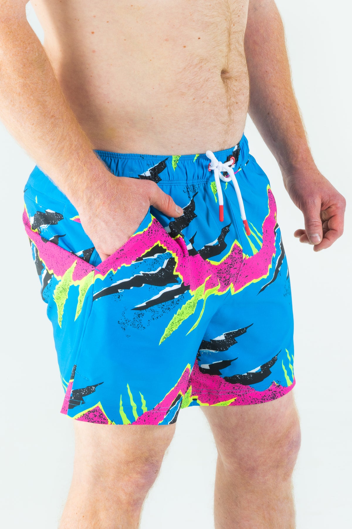 The Melted Popsicle | Retro Neon Ball Hammock® Pouch 5" Swim Trunks - Shinesty