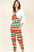 The Red Ryder | Fair Isle Knit Print Women's Pajamaralls® - Shinesty