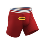 The Ready or Not | Bright Red Retro Ball Hammock® Pouch Underwear With Fly - Shinesty