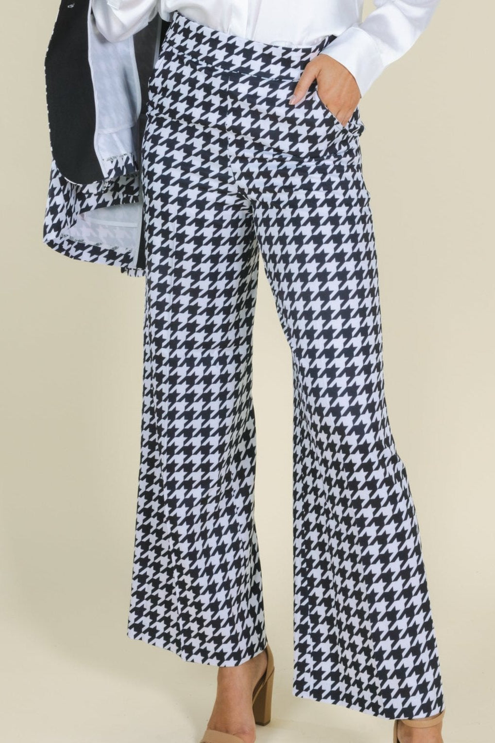 The Sophistication | Houndstooth Women's Suit Pants - Shinesty