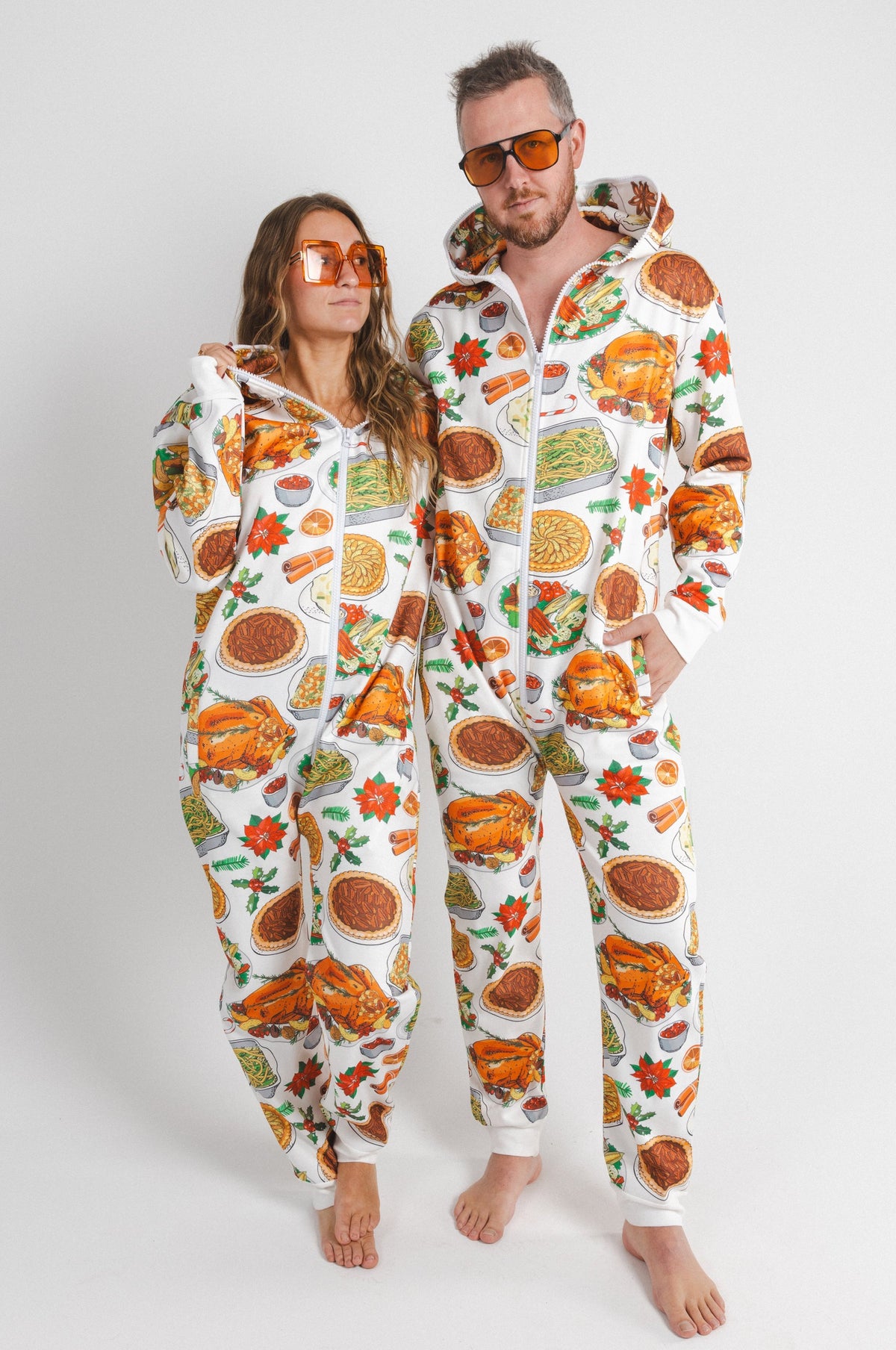 The Spread | White Thanksgiving Onesie - Shinesty