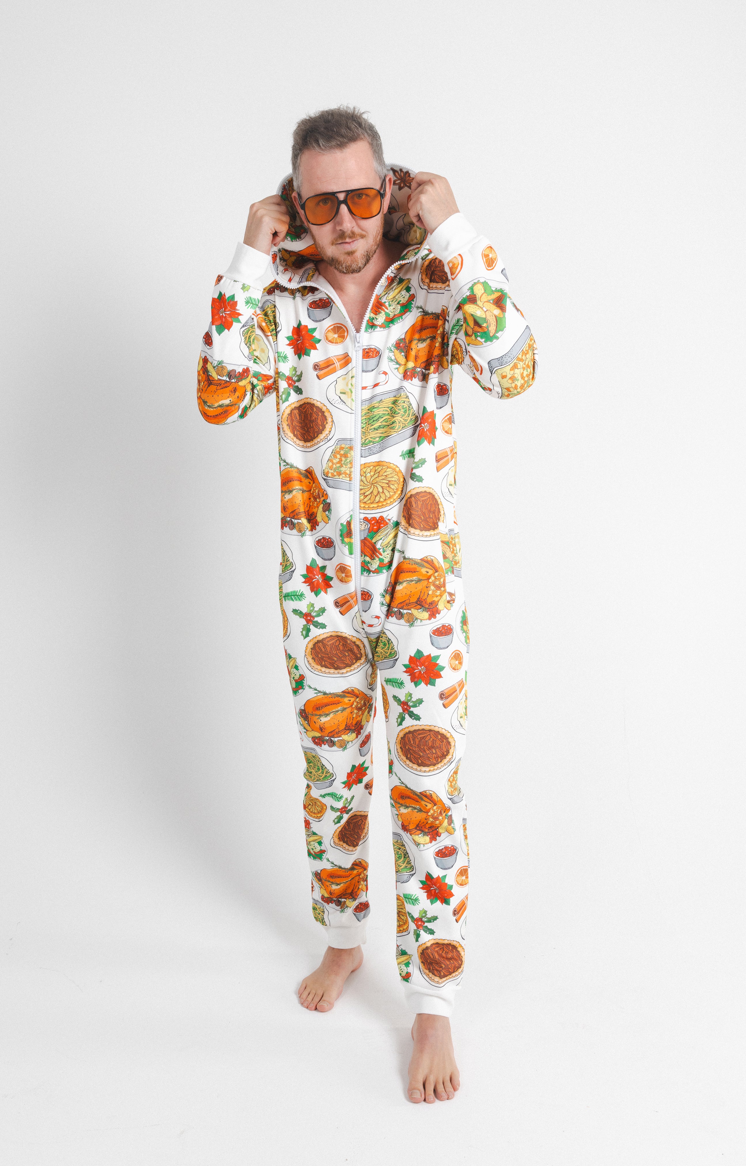 The Spread | White Thanksgiving Onesie - Shinesty