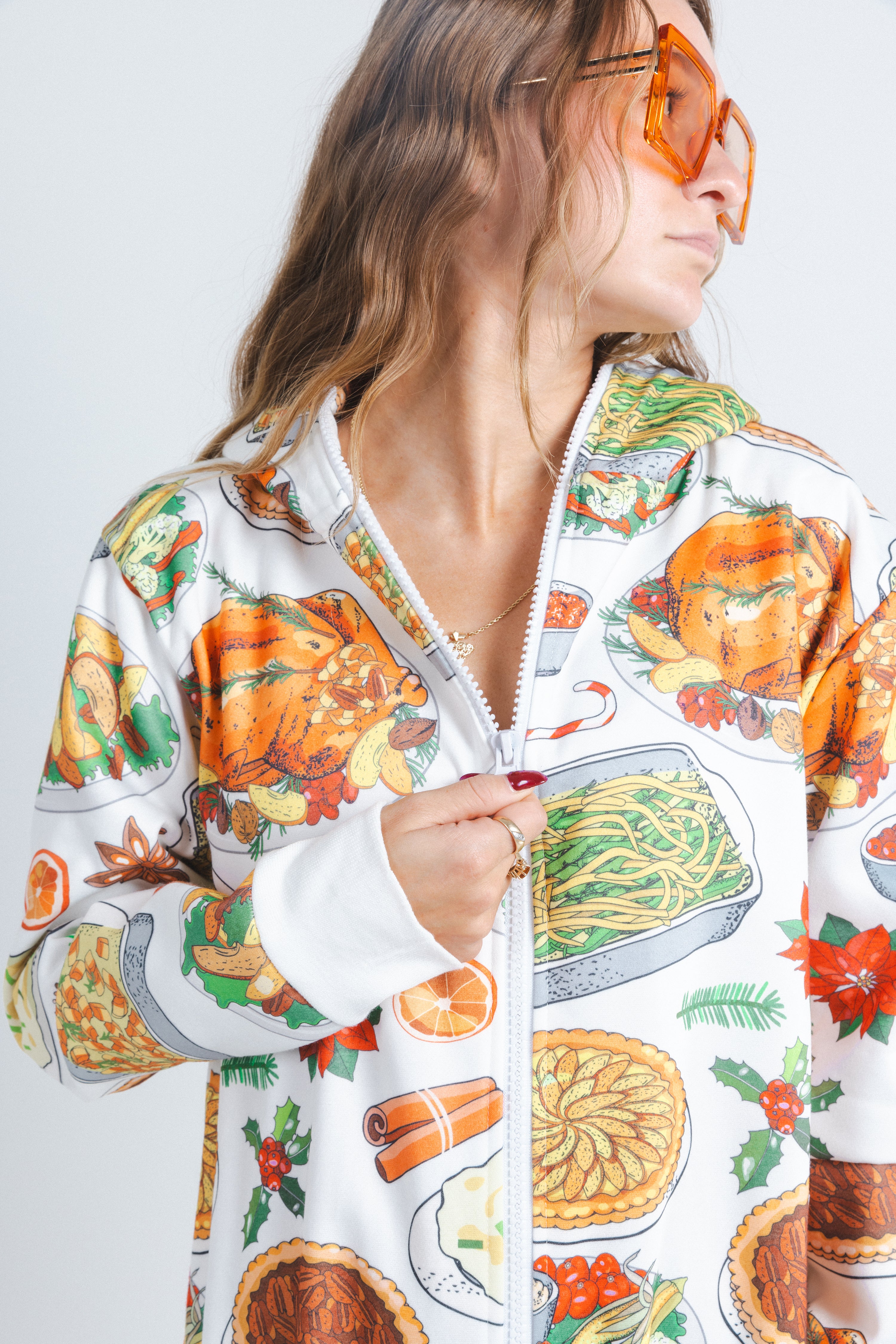 The Spread | White Thanksgiving Onesie - Shinesty