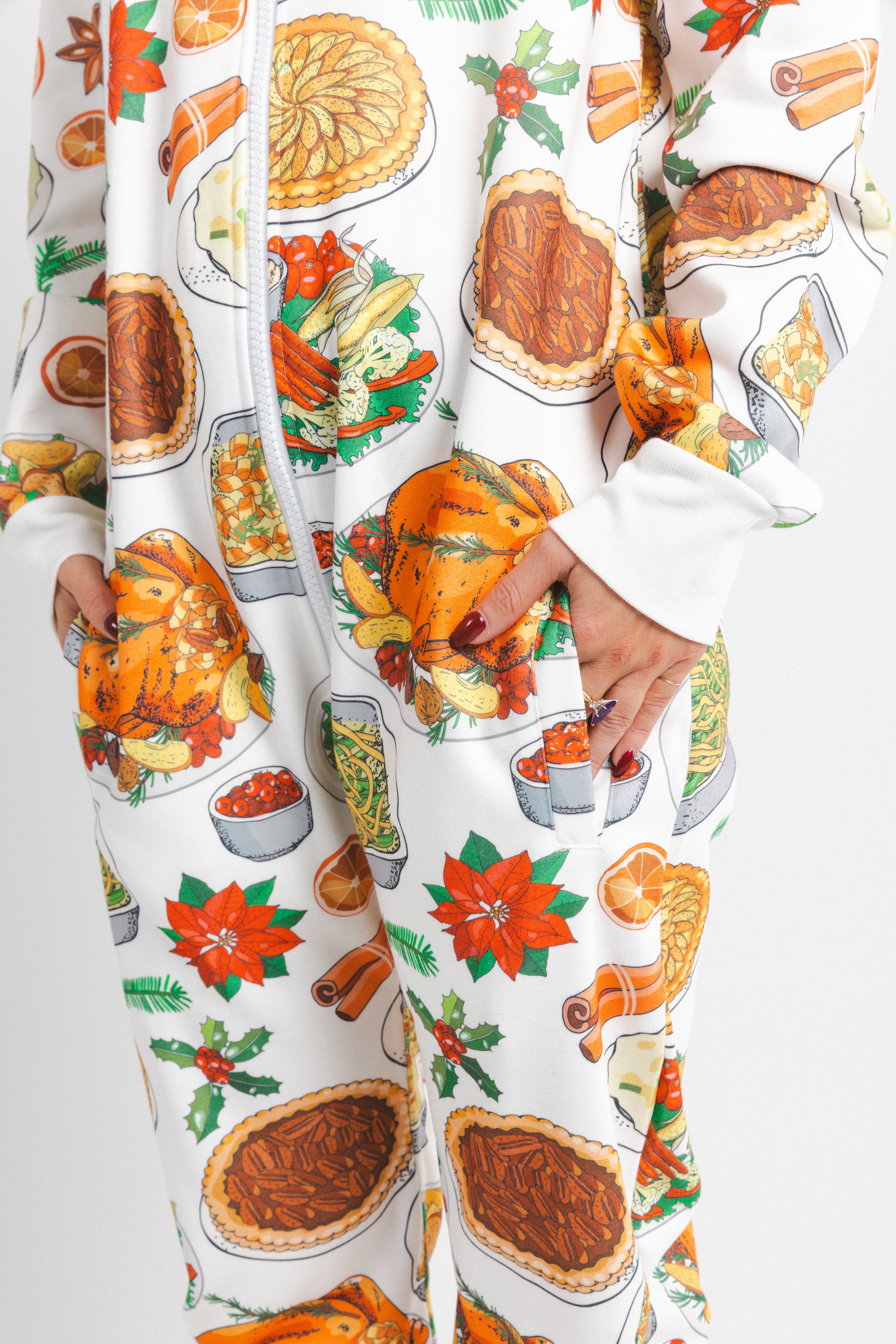 The Spread | White Thanksgiving Onesie - Shinesty