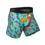 The Squawk Tease | Tropical Parrot Ball Hammock® Pouch Underwear With Fly - Shinesty