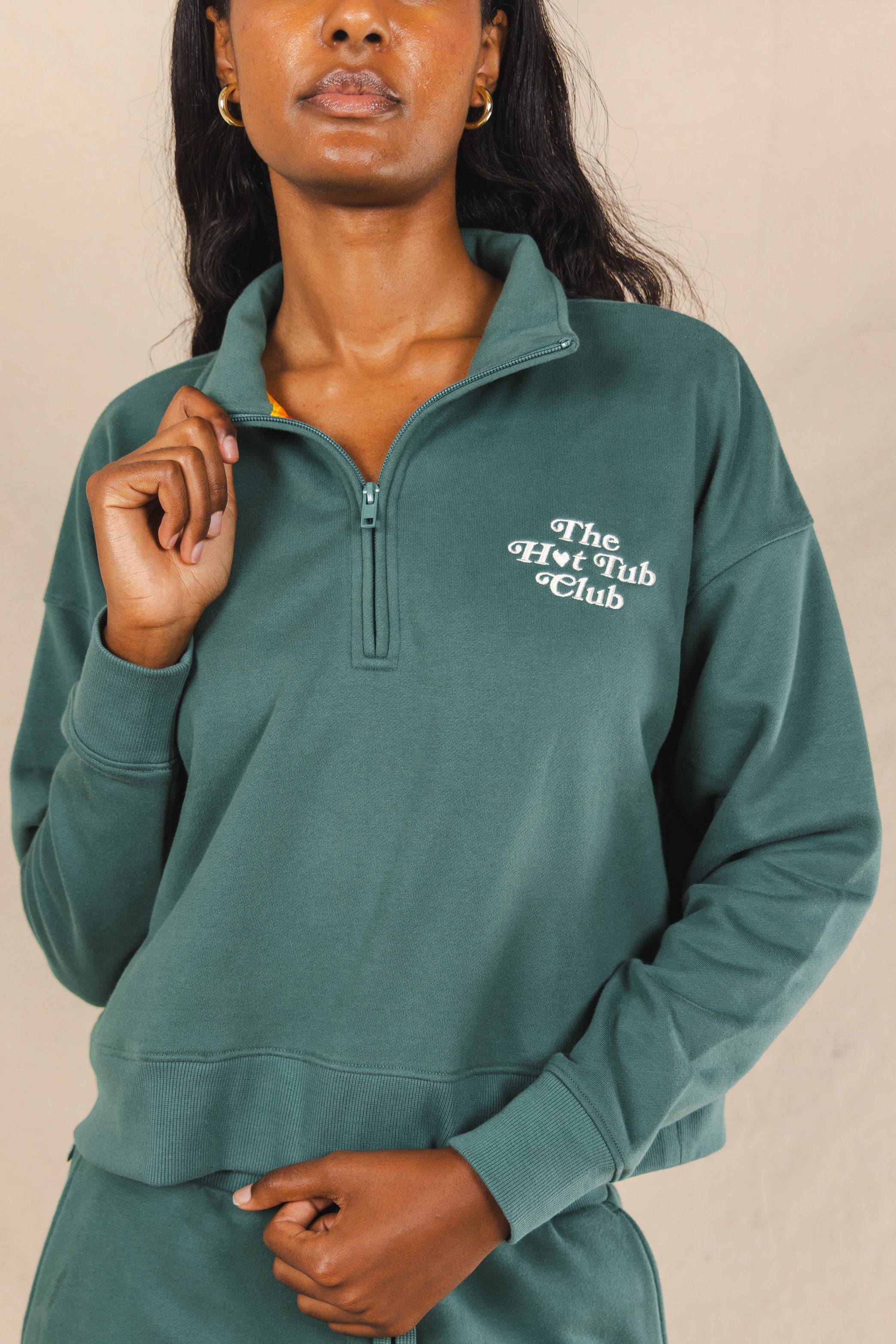 The Spruced Up | Green Sexy Terry™ Women’s Half Zip - Shinesty