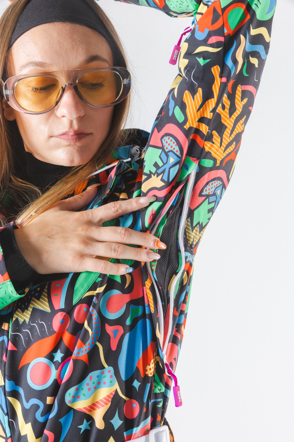 The Stairway to Heaven | Trippy Curved Fit Women's One Piece Ski Suit - Shinesty