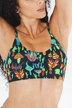 The Super Shroom | Neon Mushrooms Boob Hammock™ Scoop Bralette - Shinesty