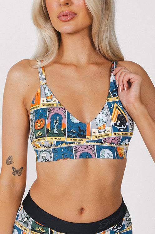 The Taboo | Tarot Cards Boob Hammock™ Plunge Bralette - Shinesty