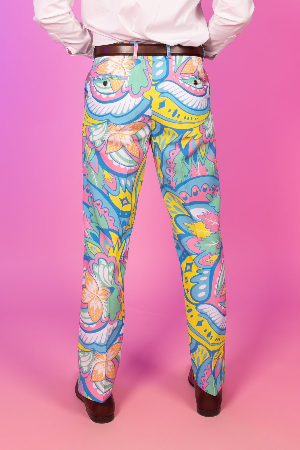 The April Showers | Abstract Paisley Suit Pants - Shinesty