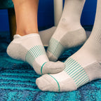 The Cloud 9 | White Stay Weird Heel Hammock™ Ankle Socks - Shinesty