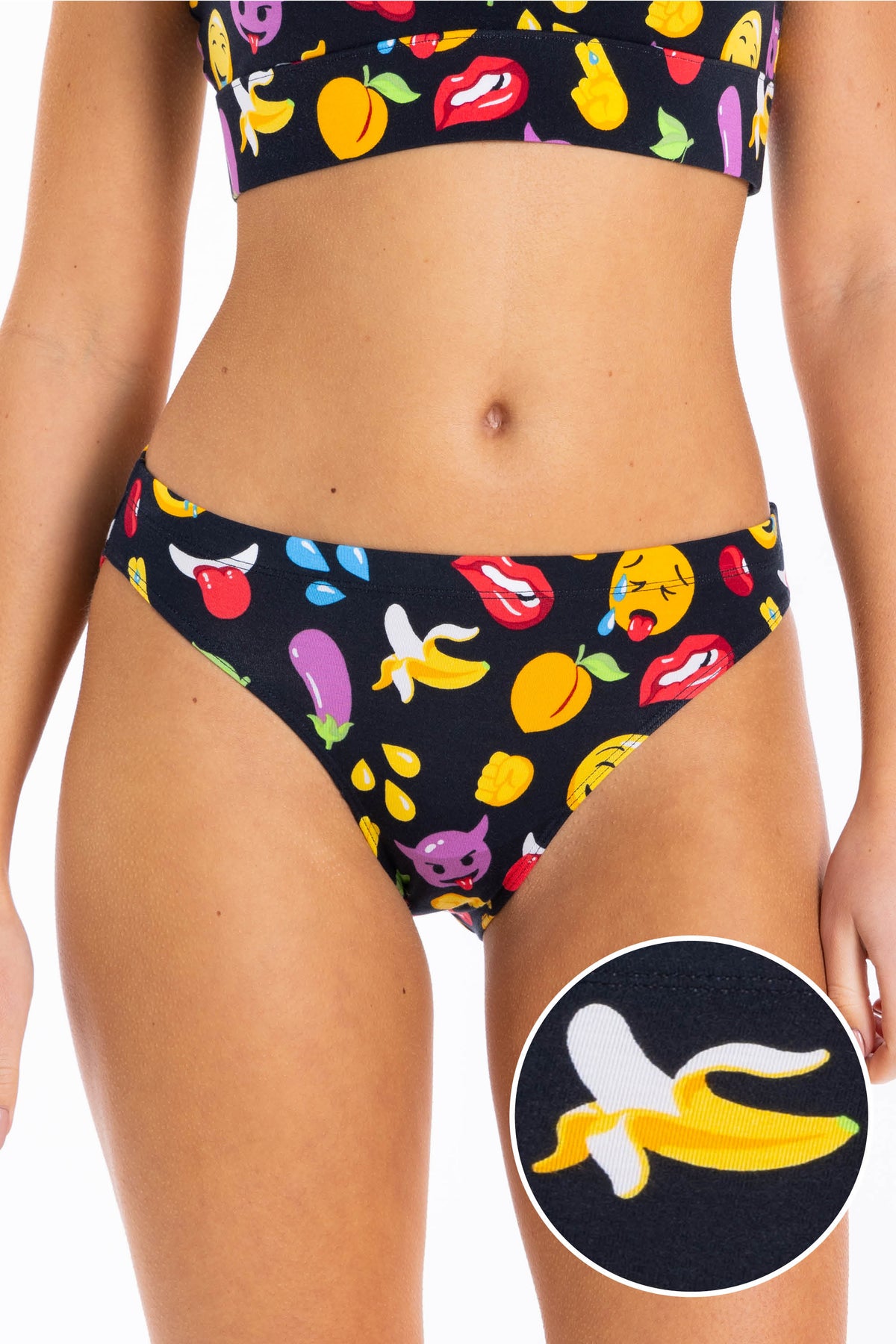 The Flirt | Emoji Modal Bikini Underwear - Shinesty