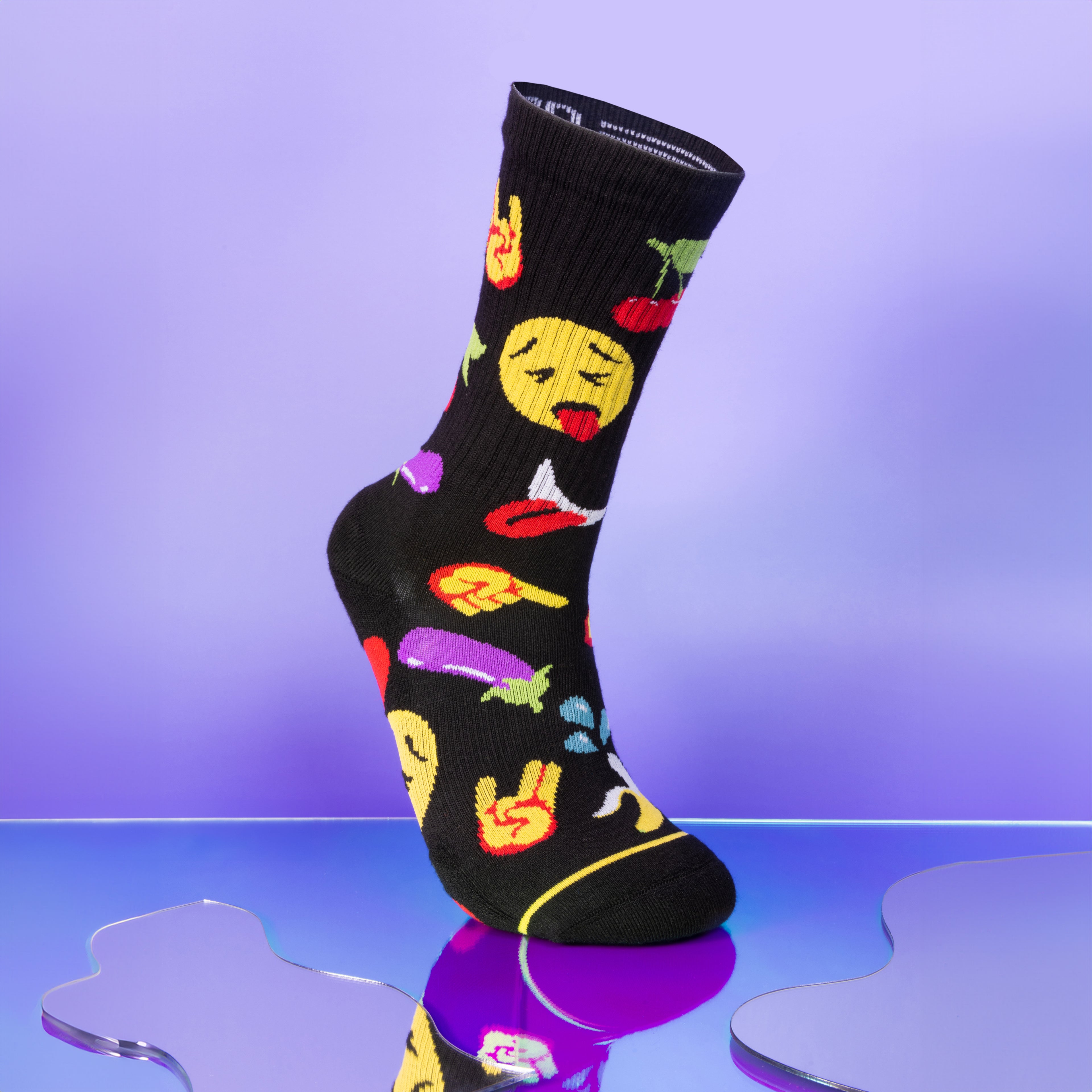 The Flirt | Emoji Heel Hammock™ Crew Socks - Shinesty