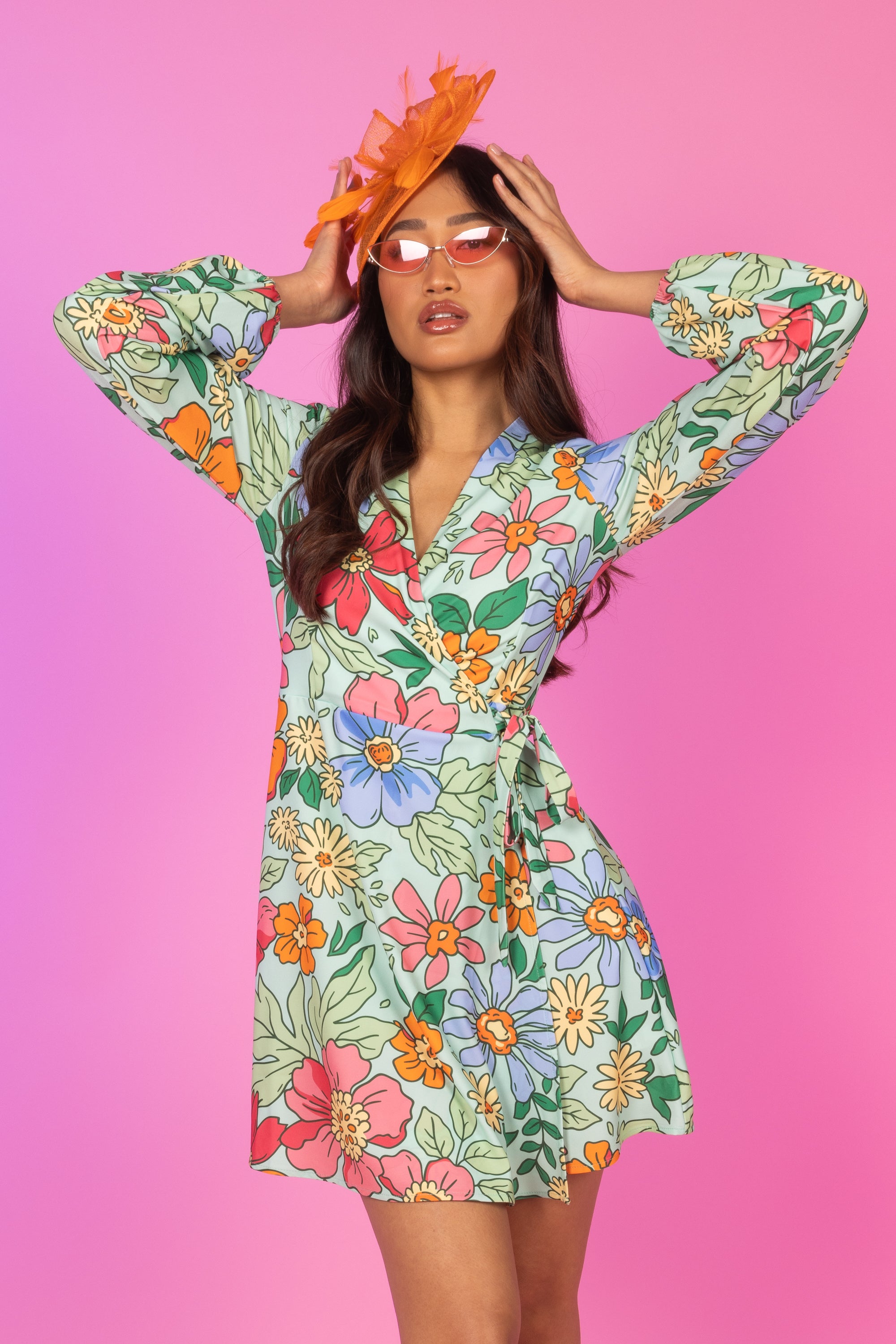 The Garden Party | Floral Derby Wrap Dress - Shinesty