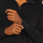 The Threat Level Midnight | Black Sexy Terry™ Women’s Half Zip - Shinesty