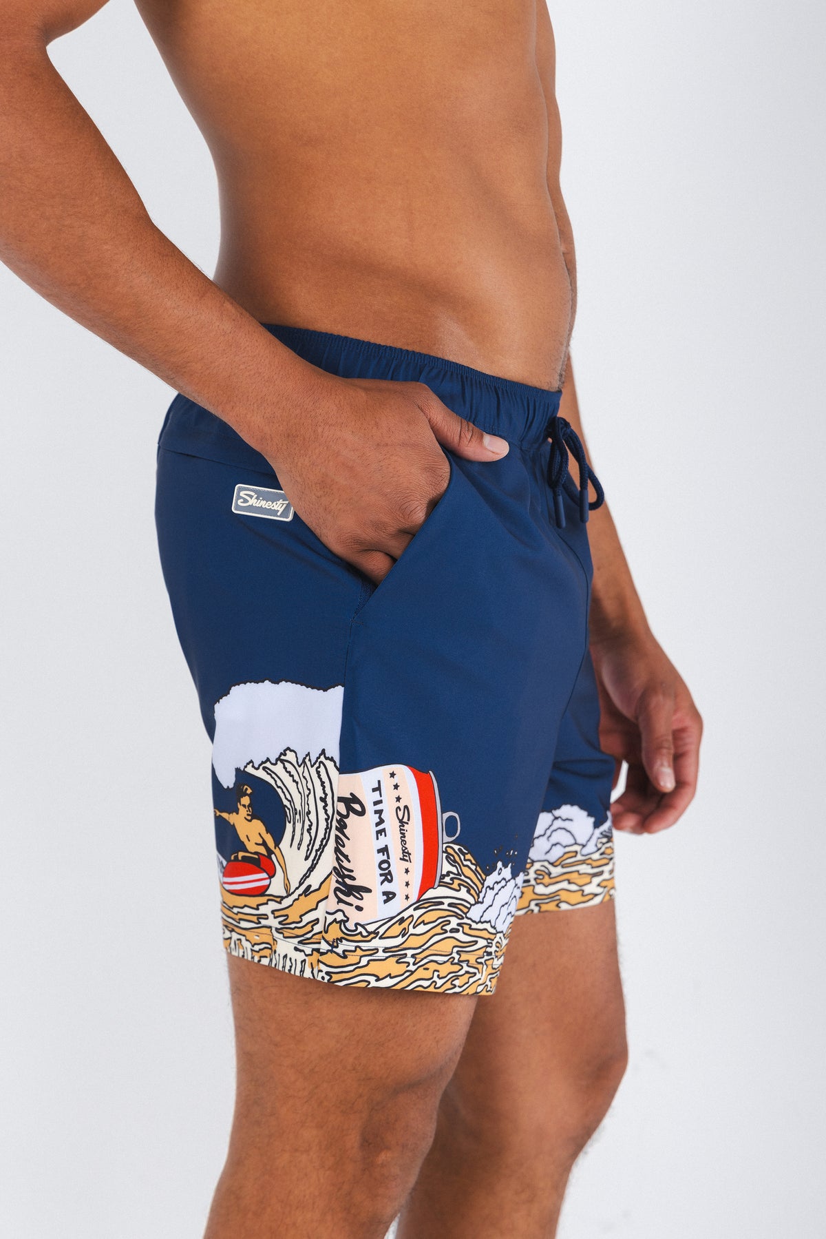 The Tidal Lager | Beer Surfer Ball Hammock® Pouch 5" Swim Trunks - Shinesty
