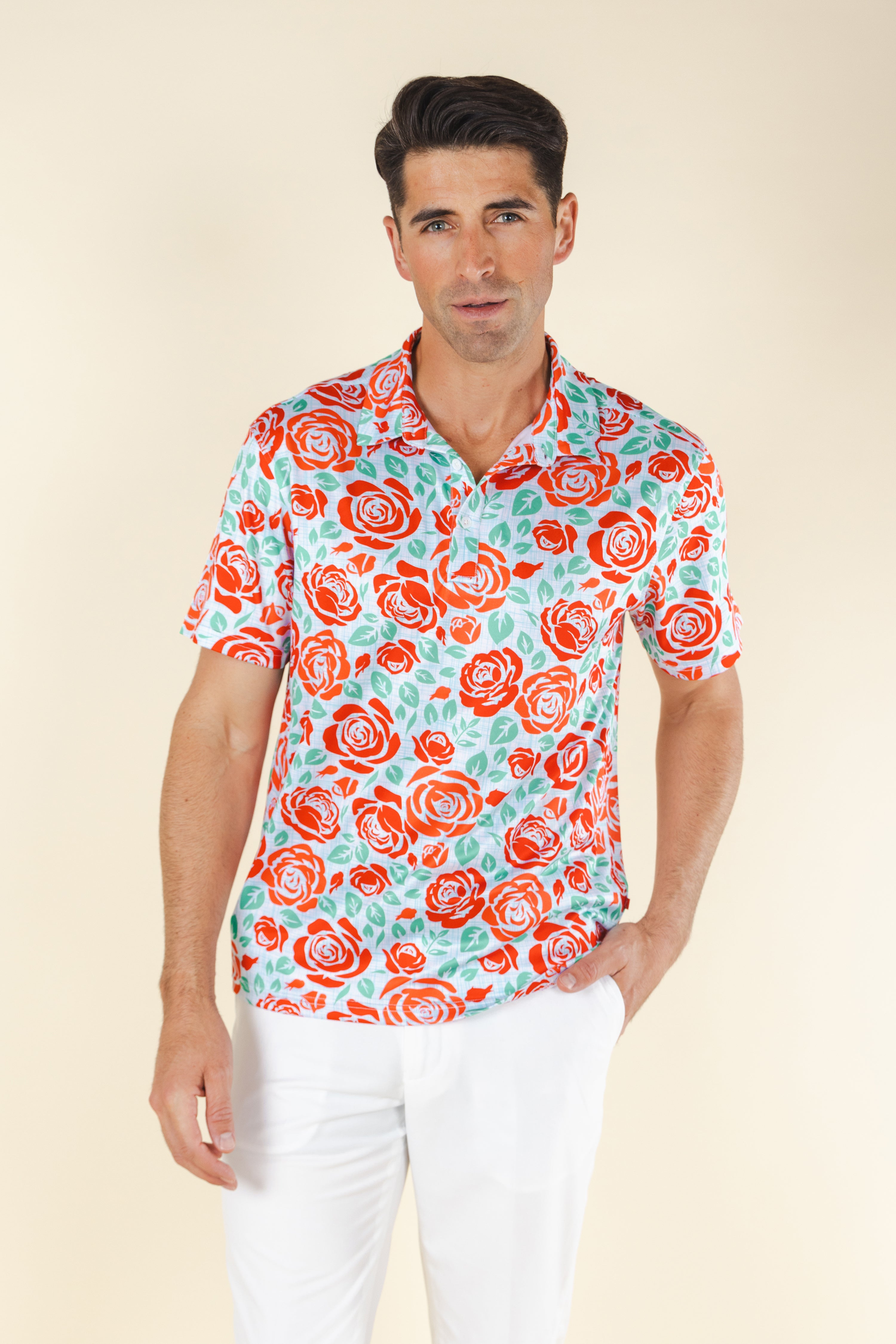 The Win By A Rose | Derby Roses Men’s Polo - Shinesty