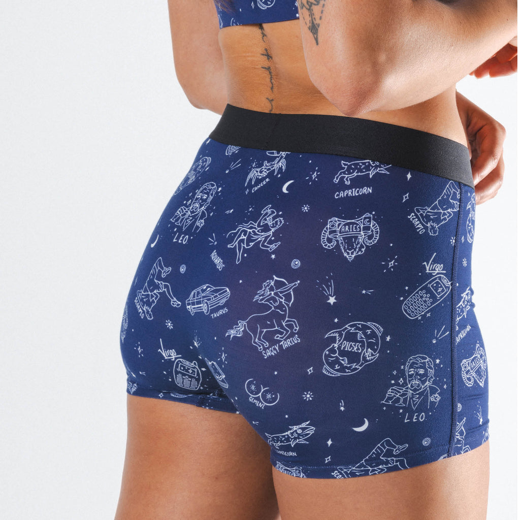 The Astrology Major | Glow in the Dark Astrological Signs Women’s Boxers - Shinesty