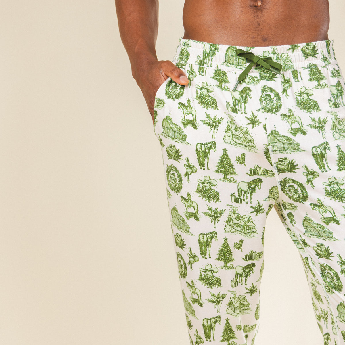 The Western Wonderland | Western Toile SleepDeep™ Men’s Pajama Joggers - Shinesty