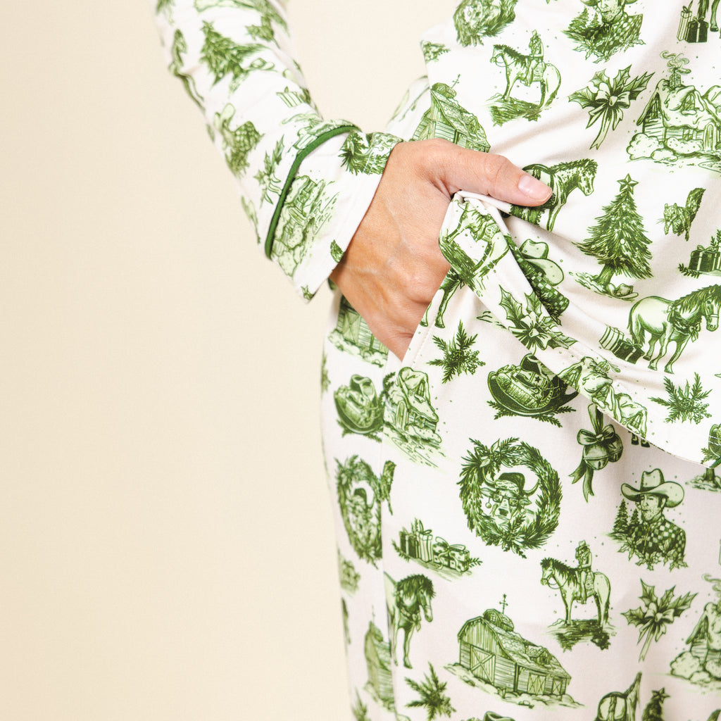 The Western Wonderland | Western Toile SleepDeep™ Women’s Long Sleeve Pajama Set - Shinesty