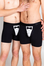 The 009 | Tuxedo Ball Hammock® Boxer Couples Matching Underwear 2 Pack - Shinesty