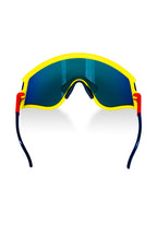 The Revo | Yellow and Red Mirrored Macho Polarized Sunglasses - Shinesty