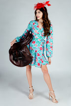The Kentucky Fried Daily Double | Derby Roses Wrap Dress - Shinesty
