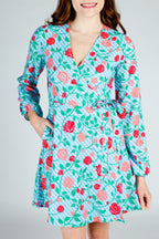 The Kentucky Fried Daily Double | Derby Roses Wrap Dress - Shinesty
