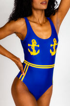 The Yachtsman | Nautical One Piece Women's Swimsuit - Shinesty